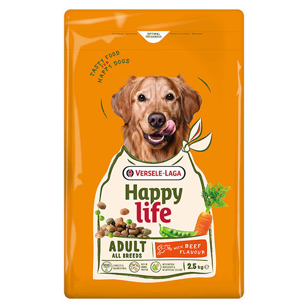 Happy Life Adult with Beef Flavour ХЕППІ ЛАЙФ ЯЛОВИЧИНА сухий преміум корм для собак усіх порід , см фото 1