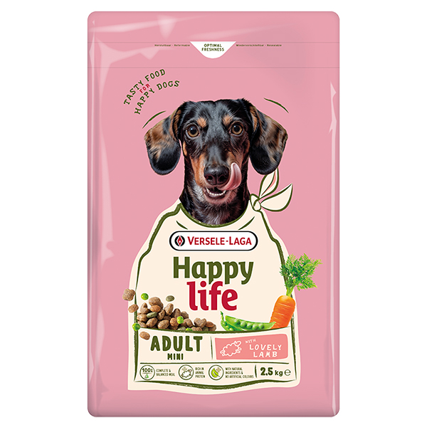 Happy Life Adult Mini with Lamb ХЕППІ ЛАЙФ МІНІ МАЛИХ ЯГНЯ сухий преміум корм для собак міні та малих порід фото 1