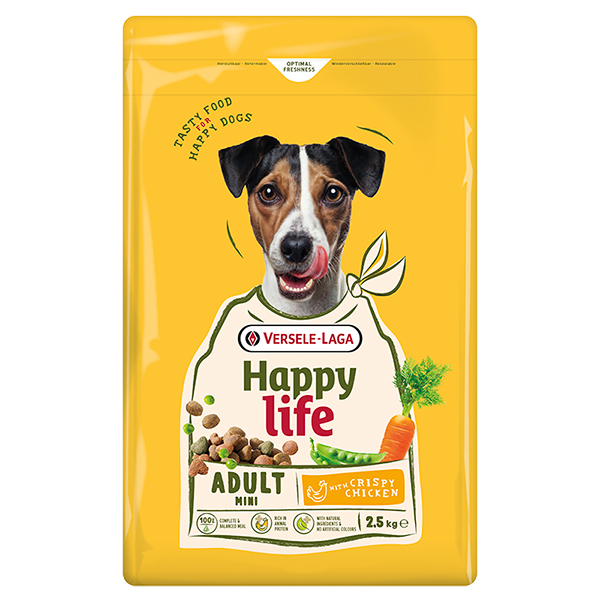 Happy Life Adult Mini with Chicken ХЕППІ ЛАЙФ МІНІ МАЛИХ КУРКА сухий преміум корм для собак міні та малих порід фото 1