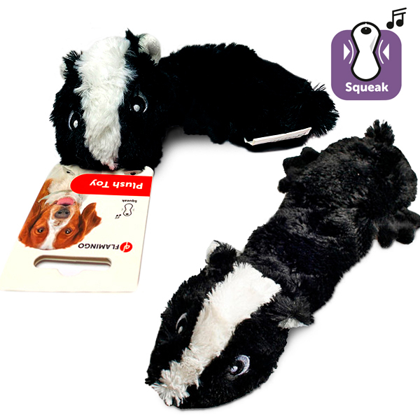 Flamingo Shaky Skunk ФЛАМІНГО СКУНС м’яка іграшка з пищалкою для собак , 32 см х 14 см х 4 см см фото 1