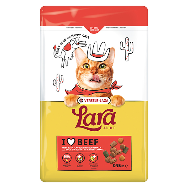 Lara Adult with Beef Flavour ЛАРА ЯЛОВИЧИНА сухий преміум корм для котів , см фото 1