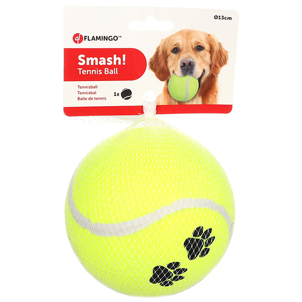 Flamingo Smash Tennis Ball ФЛАМІНГО СМЕШ тенісний м’яч 13см, іграшка для собак , d 13 см см., Жовтий см фото 1