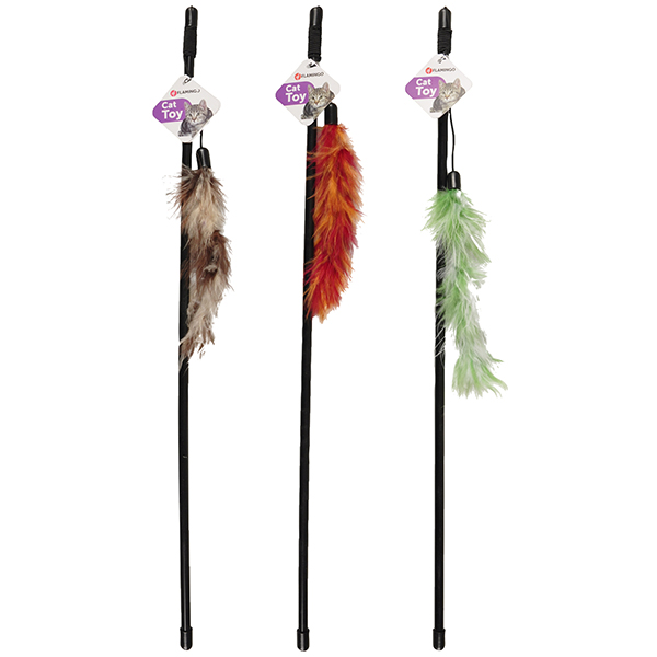 Flamingo Feather Boa ФЛАМІНГО БОА вудка з пір’ям, іграшка для котів , 60 см см., В асортименті см фото 1