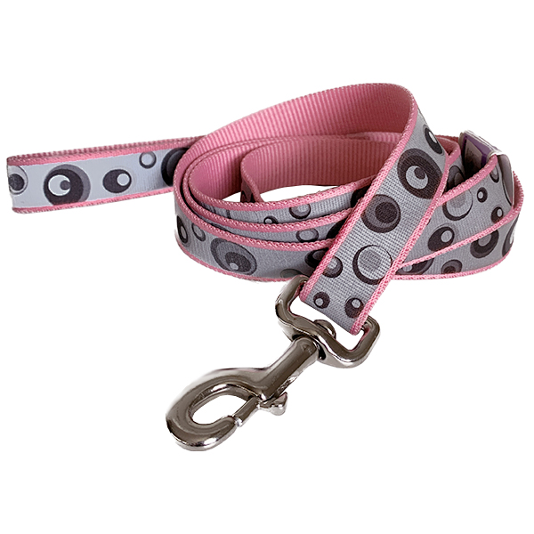 Coastal Lazer Brite Reflective Leash КОСТАЛ ЛАЗЕР БРАЙТ світловідбивний повідець для собак, 2.5смХ1.8м , Кульки, рожевий см фото 1