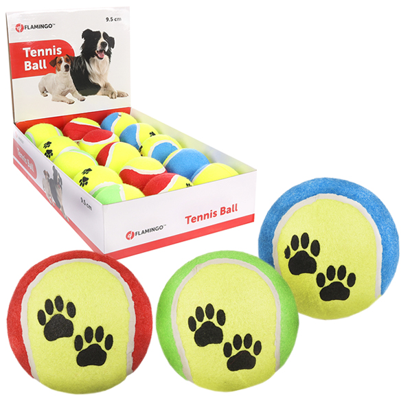 Flamingo Tennisball Fluo ФЛАМІНГО тенісний м’яч 9.5см, іграшка для собак , 9,5 см см фото 1