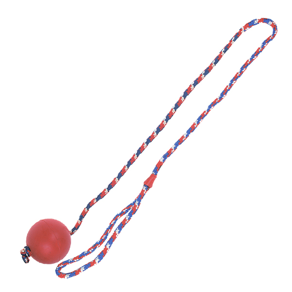 Flamingo Ball With Rope ФЛАМІНГО гумовий м’яч на мотузці іграшка для собак , 7 см см фото 1