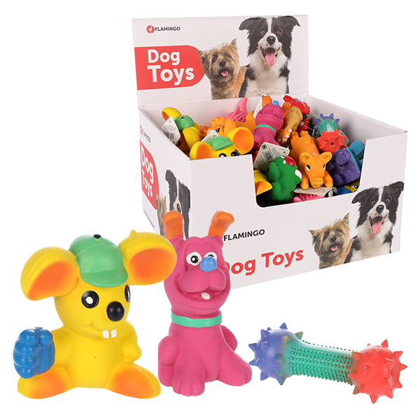 Flamingo Joytoys ФЛАМІНГО ДЖОЙТОЙС латексна іграшка з пищалкою для собак, в асортименті , В асортименті см фото 1