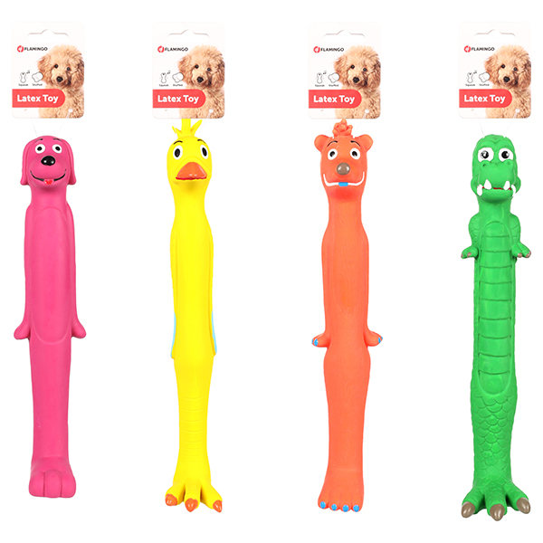 Flamingo Dummie ФЛАМІНГО ДУММІ латексна іграшка з пищалкою для собак , 30 см х 4 см см фото 1
