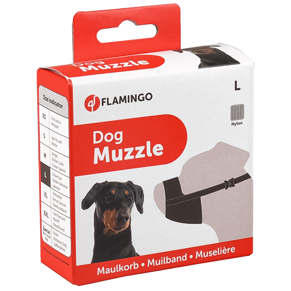 Flamingo Muzzle Nylon L ФЛАМІНГО НЕЙЛОН намордник для собак порід лабрадор, доберман, ретрівер , L см фото 1
