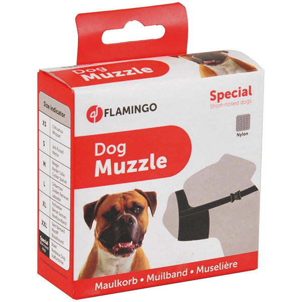 Flamingo Muzzle Nylon Special ФЛАМІНГО НЕЙЛОН намордник для порід собак з коротким носом, боксер фото 1