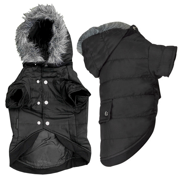 Flamingo Polar Black ФЛАМІНГО КУРТКА З КАПЮШОНОМ одяг для собак , 34 см см фото 1
