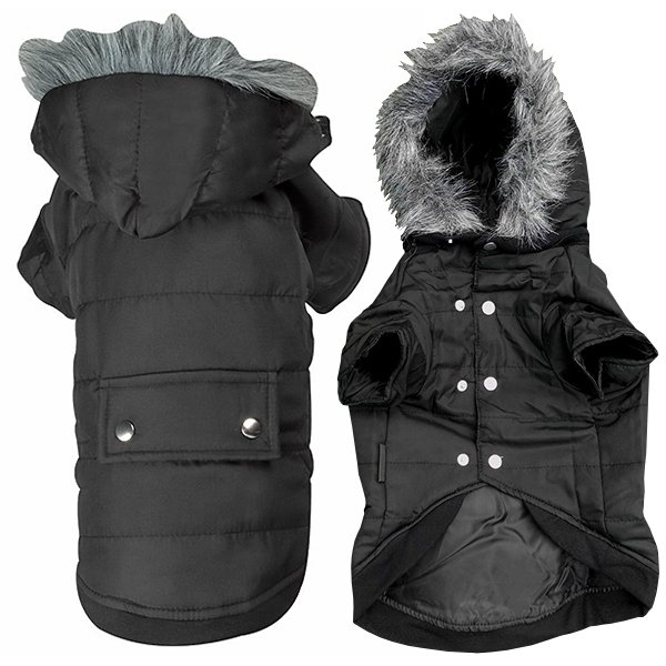 Flamingo Polar Black ФЛАМІНГО КУРТКА З КАПЮШОНОМ одяг для собак , 42 см см фото 1