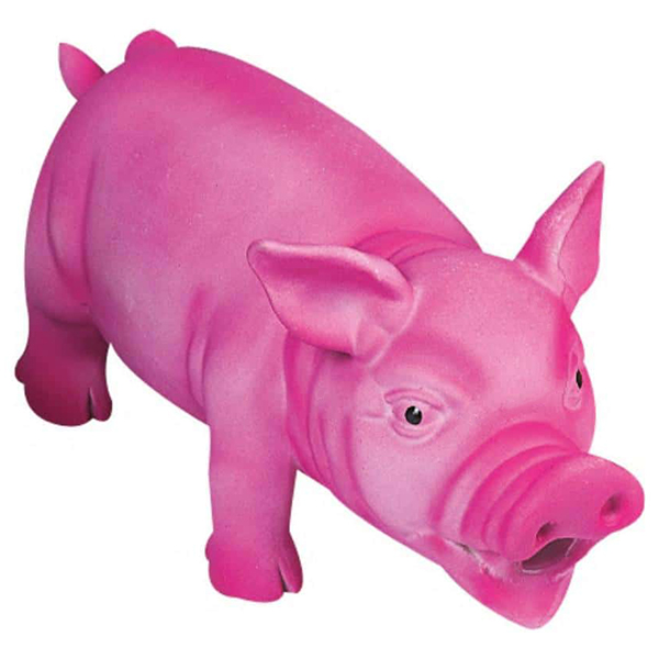 Flamingo Pink Pig ФЛАМІНГО ПОРОСЯ ХРЮКАЮЧЕ РОЖЕВЕ латексна іграшка для собак , 22 см х 10 см х 10 см см., Рожевий см фото 1