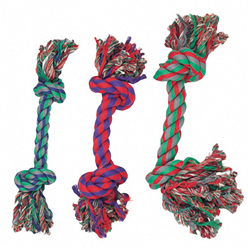 Flamingo Cotton Bone 2 Knots Mini ФЛАМІНГО МОТУЗЯНА КІСТКА МІНІ 2 вузли іграшка для собак , 14 см см фото 1