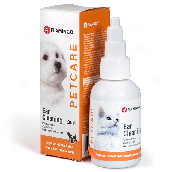 Flamingo Petcare Ear Cleaner ФЛАМІНГО краплі для чищення вух для собак та котів фото 1