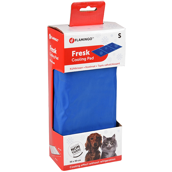 Flamingo Cooling Pad Fresk ФЛАМІНГО САМООХОЛОДЖУВАЛЬНА ПІДСТИЛКА для собак і котів , S л., 50 см х 40 см х 0,5 см см., Cиній см фото 1