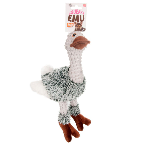 Flamingo Emu Plush ФЛАМІНГО СТРАУС ЕМУ м’яка іграшка з пищалкою для собак , 30 см см фото 1