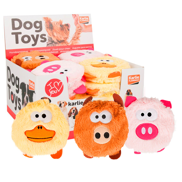 Flamingo Plush Head Duck Pig Wild ФЛАМІНГО КАЧКА СВИНЯ КАБАН м’яка іграшка з пищалкою для собак фото 1