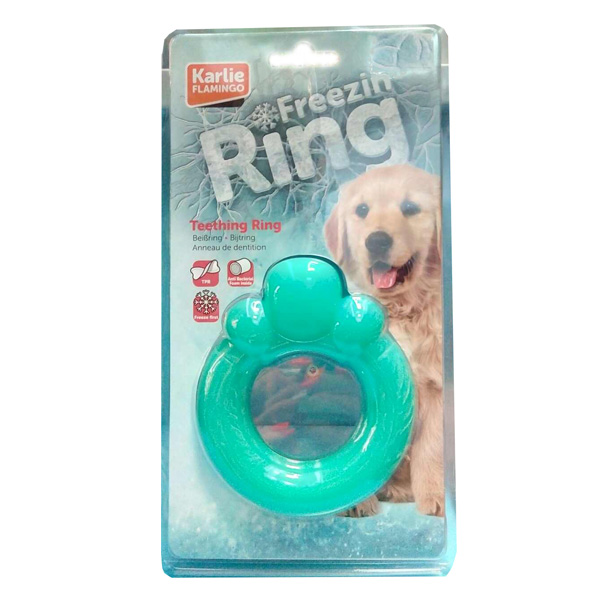 Flamingo Teething Ring ФЛАМІНГО КІЛЬЦЕ ОХОЛОДЖУВАЛЬНЕ для зубів що ріжуться, іграшка для собак , 12 см см фото 1
