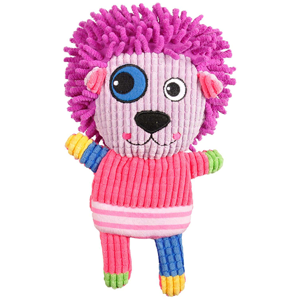Flamingo Corduroy Lion ФЛАМІНГО ВЕЛЬВЕТОВИЙ ЛЕВ м’яка іграшка з пищалкою для собак фото 1