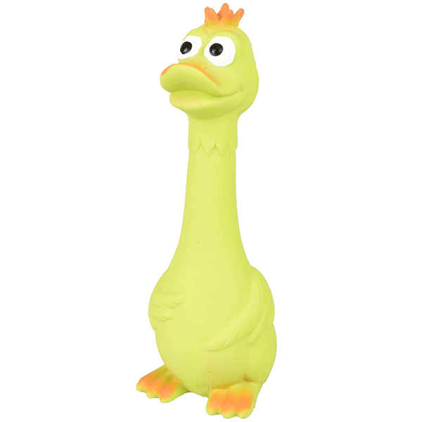 Flamingo Duck Sitting ФЛАМІНГО СИДЯЧА КАЧКА латексна іграшка з пищалкою для собак , см фото 1