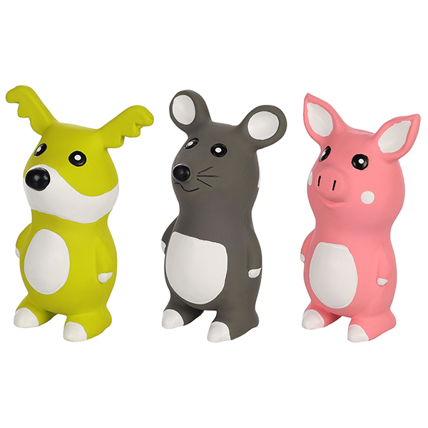 Flamingo Bocca Dog Mouse Pig ФЛАМІНГО БОККА СОБАКА СВИНЯ МИША латексна іграшка з пищалкою для собак , В асортименті см фото 1