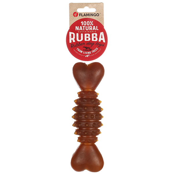 Flamingo Rubba Bone ФЛАМІНГО КІСТКА ГУМОВА З ШИПАМИ іграшка для собак , L см фото 1