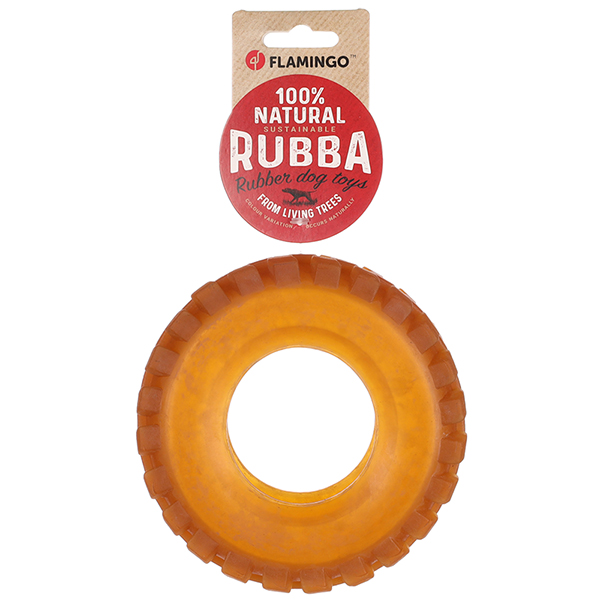 Flamingo Rubba Tire ФЛАМІНГО ШИНА ГУМОВА іграшка для собак , 15 см х 15 см х 5 см см., Коричневий см фото 1