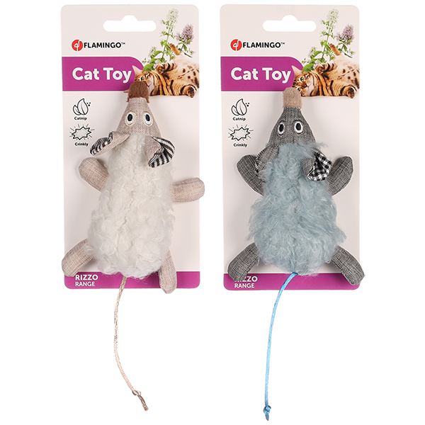 Flamingo Rizzo Mouse ФЛАМІНГО РІЦЦО МИША шурхотлива іграшка з котячою м’ятою для котів , В асортименті см фото 1