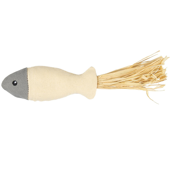 Flamingo Natural Fun Fish ФЛАМІНГО РИБКА екологична іграшка з котячою м’ятою для котів , 20 х 2,5 см х 4,5 см см фото 1