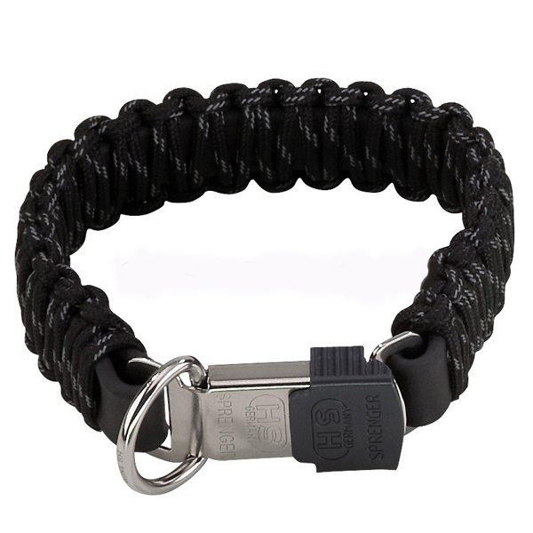 Sprenger Paracord СПРЕНГЕР ПАРАРКОРД чорний світловідбивний нашийник для собак , 60 см см., Чорний см фото 1