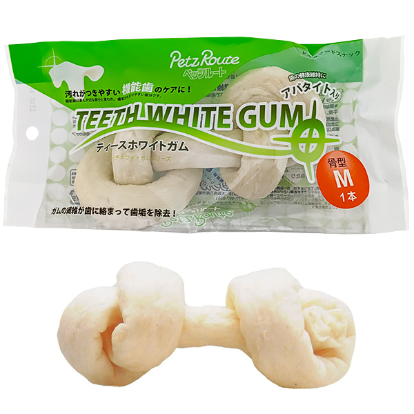 Petz Route Teeth White Gum ПЕТС РУТ КІСТКА ДЛЯ ЧИЩЕННЯ ЗУБІВ жувальні ласощі для собак , M см., см фото 1