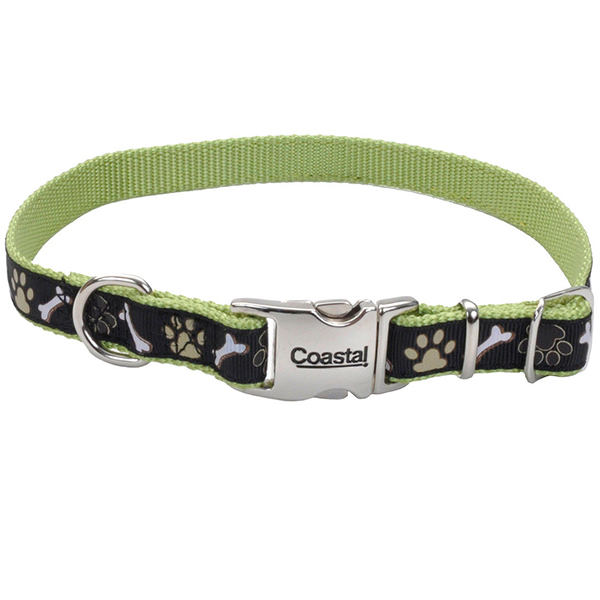 Coastal Pet Attire Ribbon КОСТАЛ РІББОН нашийник для собак, 1.6х46см , Коричневі лапки см., 1,6 см х 30 - 46 см см фото 1