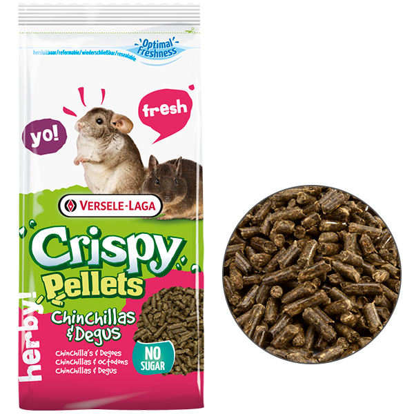 Versele-Laga Crispy Pellets Chinchillas & Degus КРИСПІ ШИНШИЛА ДЕГУ беззерновий корм для шиншил і дегу , см