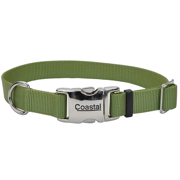 Coastal Metal Buckle КОСТАЛ ТИТАН БАКЛ нашийник для собак, 2х36-51см , Зелена пальма см., 2 см х 36 - 51 см см фото 1