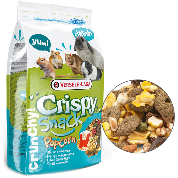 Versele-Laga Crispy Snack Popcorn ВЕРСЕЛЕ-ЛАГА КРИСПИ СНЕК ПОПКОРН додатковий корм ласощі для гризунів фото 1