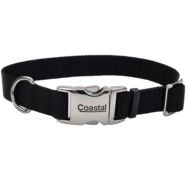 Coastal Metal Buckle КОСТАЛ ТИТАН БАКЛ нашийник для собак, 2.5х46-66см , Чорний см фото 1