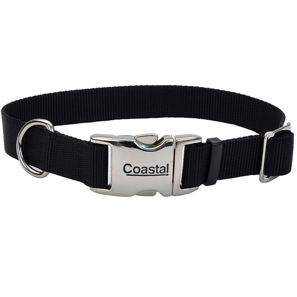 Coastal Metal Buckle КОСТАЛ МЕТАЛ нашийник для собак, 2.5х36-51cм , Чорний см., 2,5 см х 36 - 51 см см фото 1