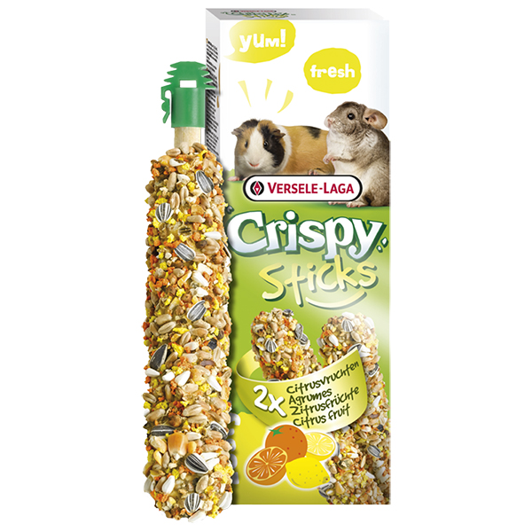 Versele-Laga Crispy Sticks Citrus Fruit ВЕРСЕЛЕ-ЛАГА КРІСПІ ЦИТРУСОВІ ФРУКТИ ласощі для морських свинок, шиншил , 2 од х см