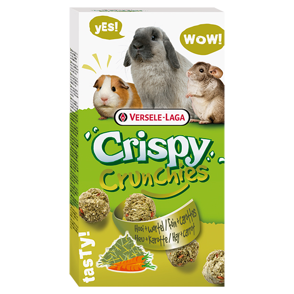 Versele-Laga Crispy Crunchies Hay + Carrot КРІСПІ ПЕЧИВО СІНО ТА МОРКВА ласощі для кроликів, гризунів , 16 од см