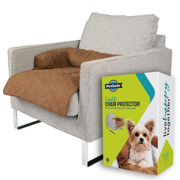 PetSafe CozyUp Chair Protector ПЕТСЕЙФ ЗАХИСНА НАКИДКА ДЛЯ КРІСЛА підстилка-лежак для собак та котів , 61 см х 66 см х 13 см см., Cвітло-коричневий см фото 1