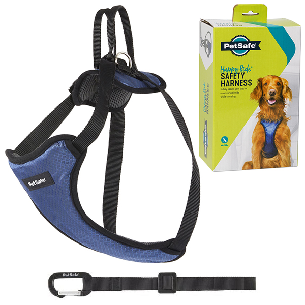 PetSafe Happy Ride Safety Harness ПЕТСЕЙФ ШЛЕЯ БЕЗПЕКИ в автомобіль для собак , L см., см., Чорно-синій см фото 1
