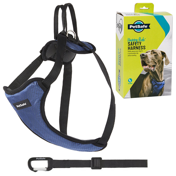 PetSafe Happy Ride Safety Harness ПЕТСЕЙФ ШЛЕЯ БЕЗПЕКИ в автомобіль для собак , XL см., см., Чорно-синій см фото 1