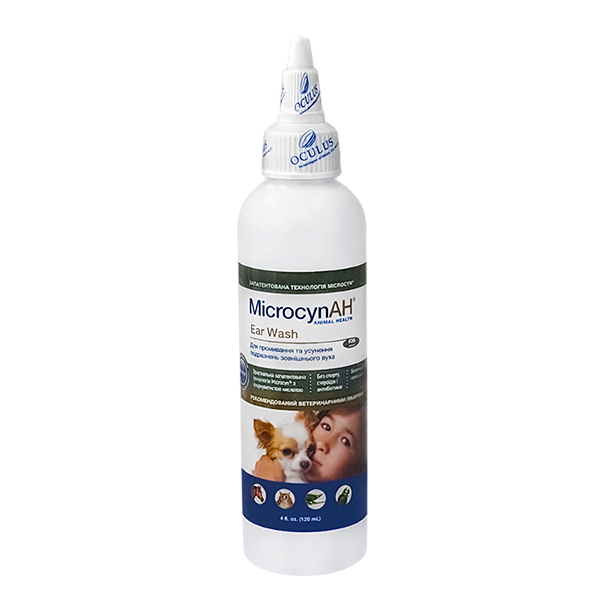 Microcyn Ear Wash МІКРОЦИН краплі для вух усіх видів тварин фото 1