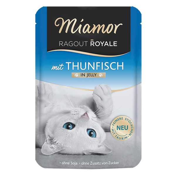 Miamor Ragout Royale mit Thunfisch МІАМОР РАГУ ТУНЕЦЬ шматочки в желе беззерновий повнораціонний вологий корм для котів, пауч фото 1