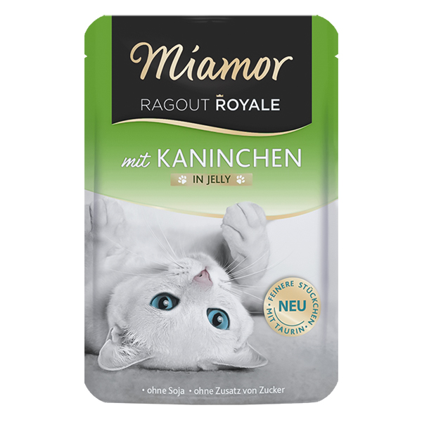 Miamor Ragout Royale mit Kaninchen МІАМОР РАГУ КРОЛИК шматочки в желе беззерновий повнораціонний вологий корм для котів, пауч фото 1