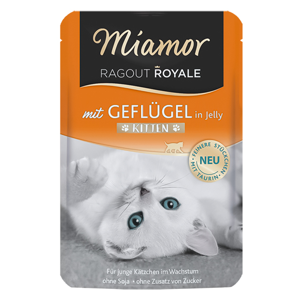 Miamor Ragout Royale Kitten mit Gefl&uuml;gel МІАМОР РАГУ З М’ЯСОМ ПТИЦІ шматочки в желе беззерновий повнораціонний вологий корм для кошенят, пауч фото 1