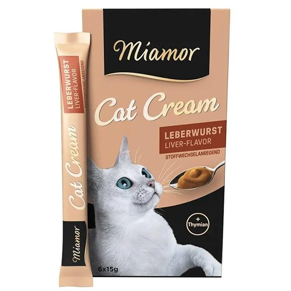 Miamor Cream Leberwurst МІАМОР ЛІВЕР крем рідкі ласощі для котів , 6 од. х см фото 1