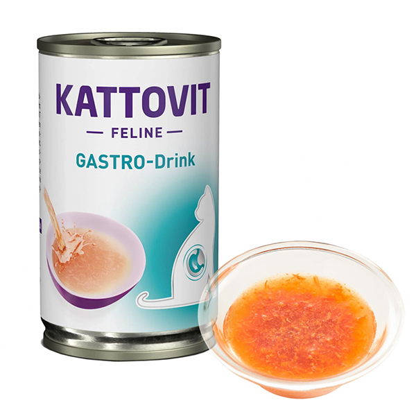 Kattovit Veterinary Gastro Drink КАТТОВІТ ГАСТРО дієтичний напій для котів із захворюваннями шлунково-кишкового тракту та підшлункової залози, банка фото 1