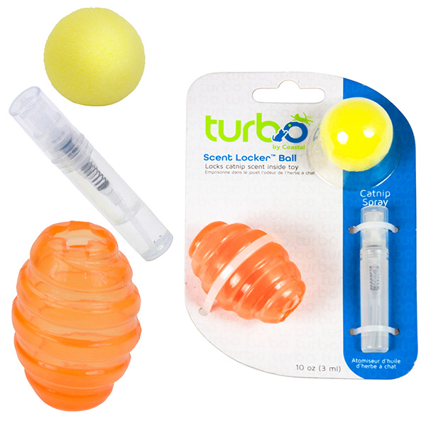 Coastal Turbo Scent Locker Football КОСТАЛ ТУРБО СЕНТ ЛОКЕР ФУТБОЛ м`яч овальний з кошачею м"ятою, іграшка для котів, комплект , см